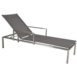 Garden Pleasure Garten-Sonnenliege mit verstellbarem Kopteil »Sienna« schwarz, 66x35 cm