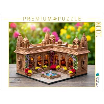 CALVENDO Puzzle Indien - Palast im Miniatur Stil | 1000 Teile Lege-Größe 64x48cm Foto-Puzzle für glückliche Stunden