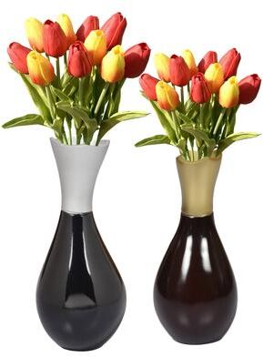 Uniquewise Aluminium-Casted Modern Decorative Flower Table Vase