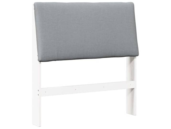 KTHLBRH Gepolstertes Kopfteil hellgrau 100 cm Kiefer massiv Fleckstoff, komplette Rückseite, waschbar, Komfortschaum, rechteckiges Design