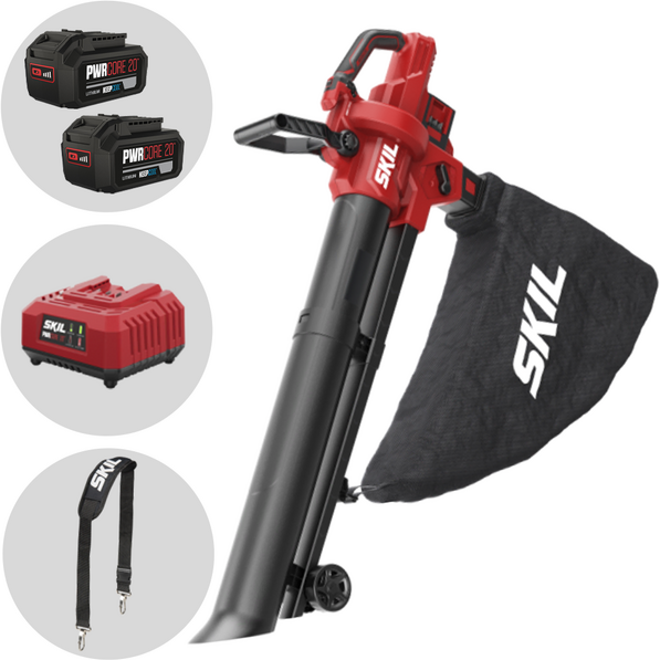 SKIL 0350 CA - Soffiatore aspiratore a batteria - 2x20V/4Ah