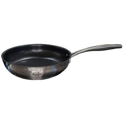 Bratpfanne KÄFER "Käfer Edelstahlpfanne", silber (silberfarben), Ø:24cm, Pfannen, Bratpfanne, Edelstahl, Teflon Select, ergonomisch, induktionsgeeignet