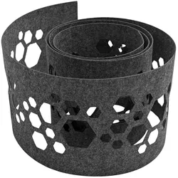 zaun|zu® Sichtschutzstreifen Design Vlies Dekor Hexagon Einzelstreifen Anthrazitgrau 2,55m