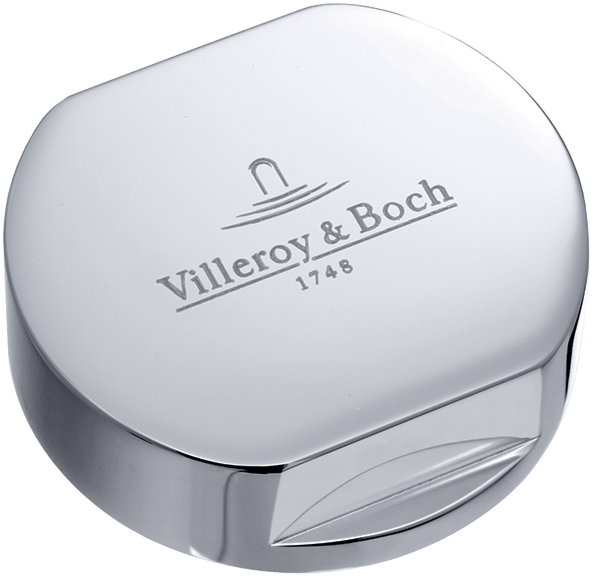 Villeroy und Boch Abdeckkappe 94052561 Messing chrom glänzend, rund, für Doppeldrehgriff