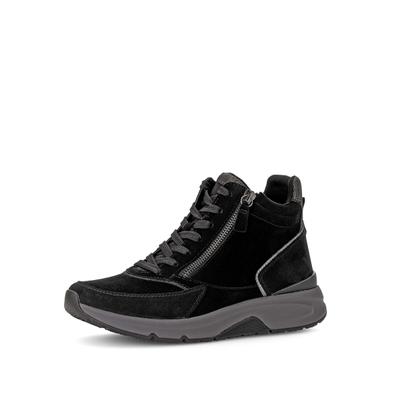 Schnürstiefelette GABOR "Schnürstiefelette", Damen, Gr. 40, schwarz, Schuhe Schnürstiefelette