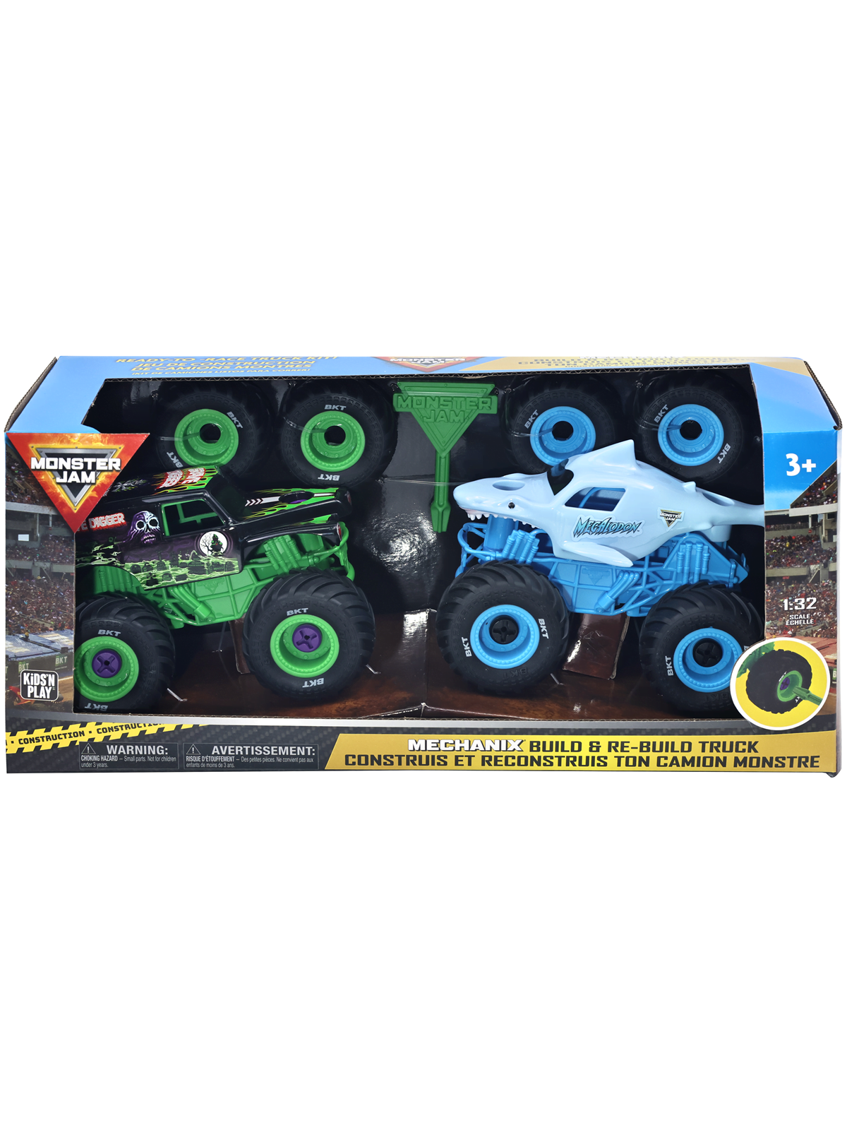 Monster Jam Mechanix 1:32 Build N Re-Build 2 pk GD