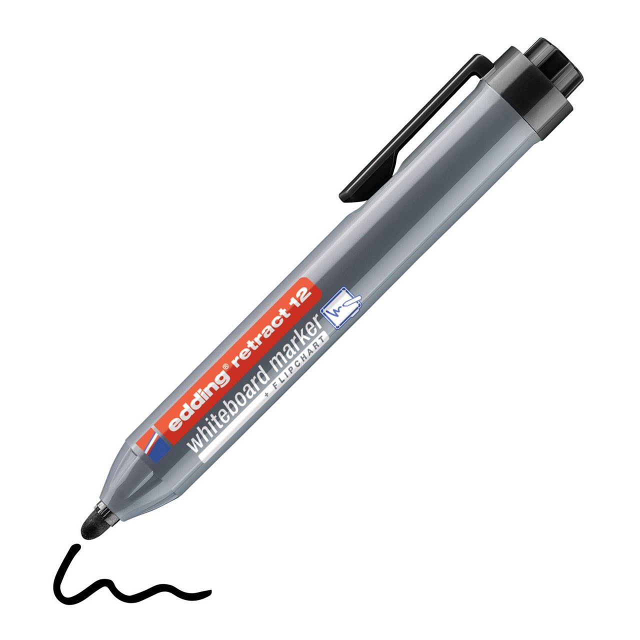 edding retract 12 Whiteboard-Marker schwarz 1,5 - 3,0 mm, 1 St.