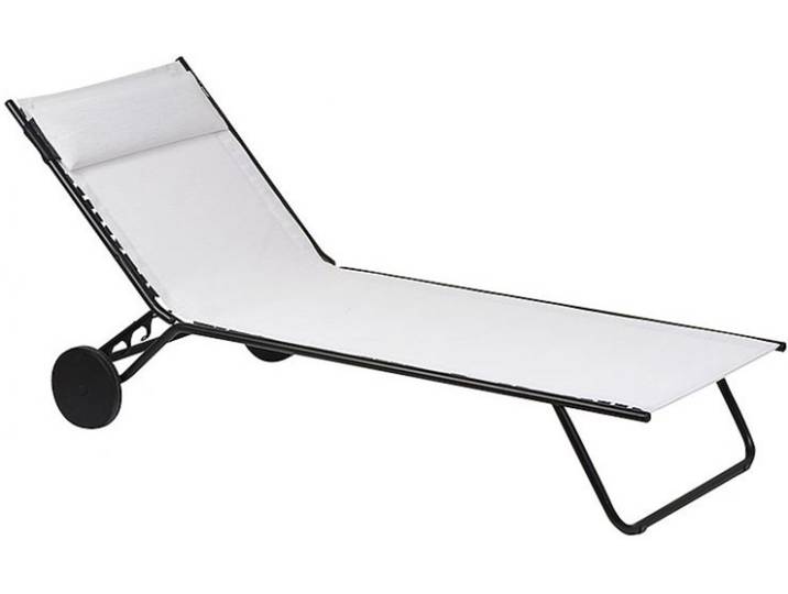 Sunlounger Miami Lafuma schwarz, 77x81 cm