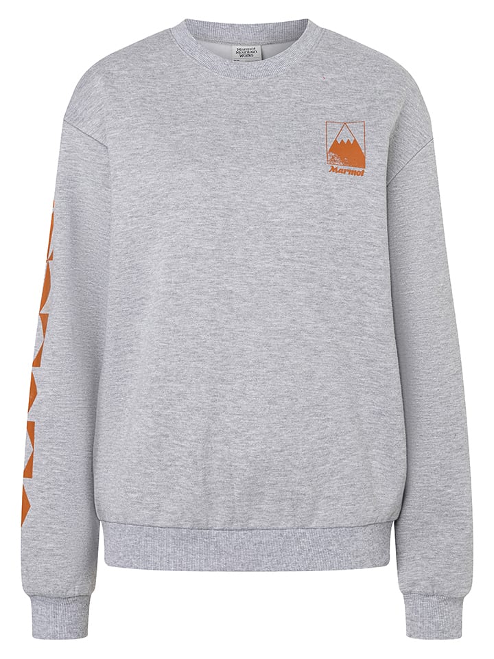 Marmot Sweatshirt "Mountain Geo" in Grau - L
