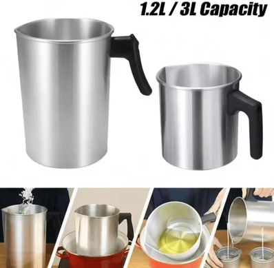 Inspire Picks 32oz Stainless Steel Candle Making Pouring Pot Easy Wax Melting Pot 1.8l Plastic Handle