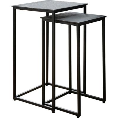 Beistelltisch PAROLI, schwarz (schwarz, schwarz, schwarz), B:30cm H:51,5cm T:30cm, Tische, Beistelltisch