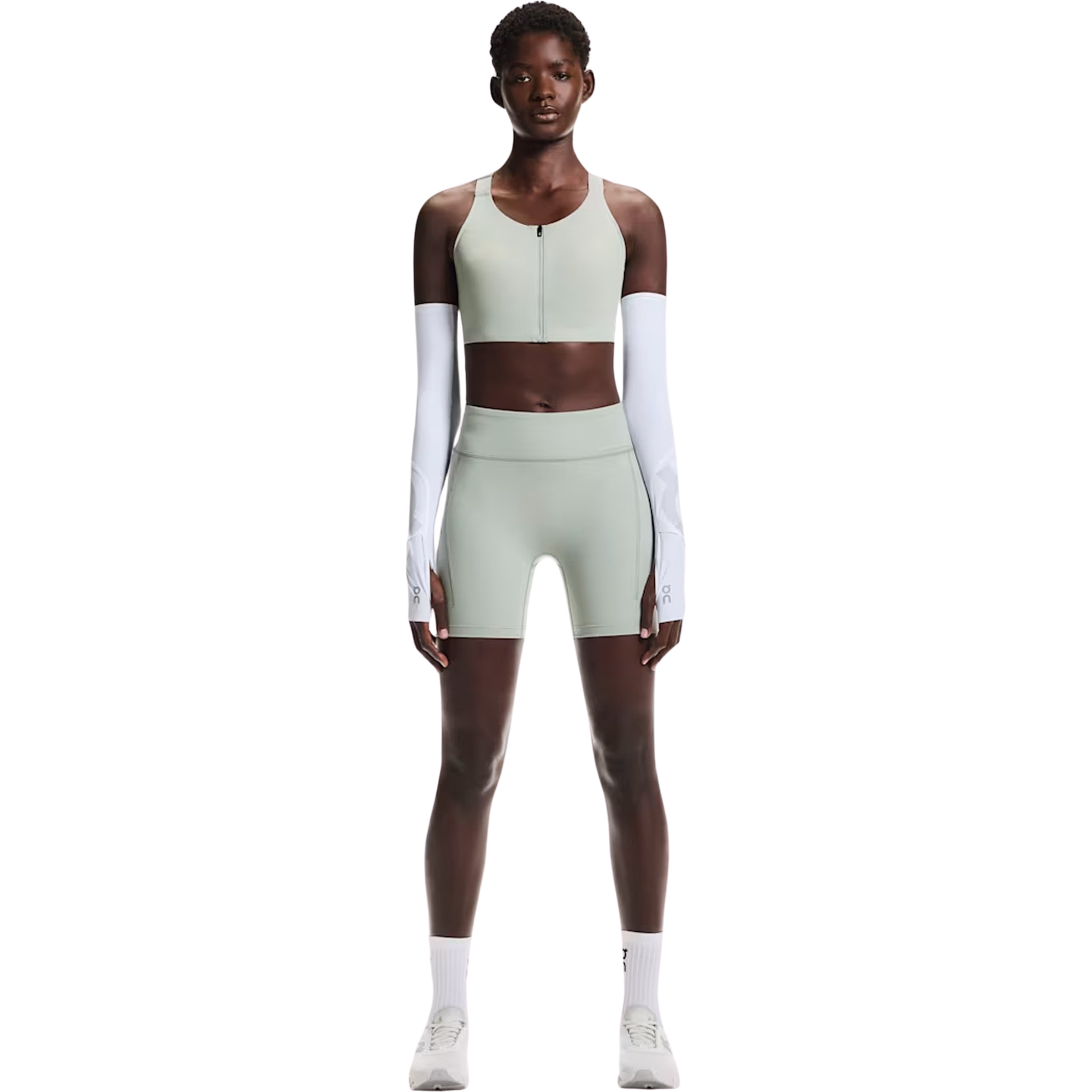 On Endurance Zip Sport BH Damen Sport-BHs weiss Größe XS Laufen | Trailrunning Elastisch