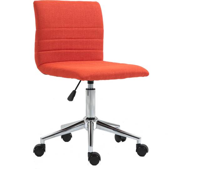 SVITA LINUS Chaise de bureau pour enfants Chaise pivotante avec roulettes Revêtement en tissu rouge
