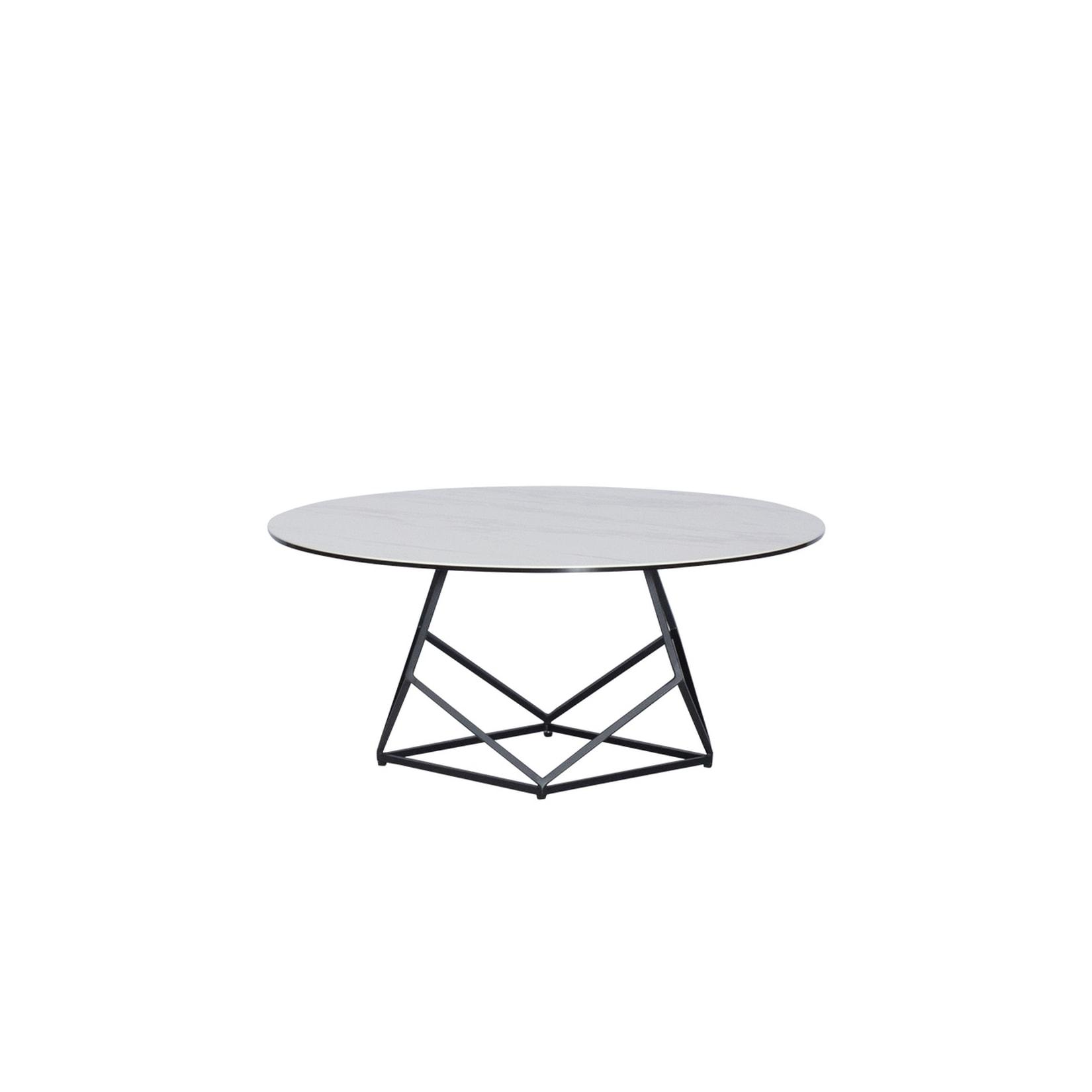 Carmen FRANEK 3 Couchtisch Ø 90 cm – Weiß