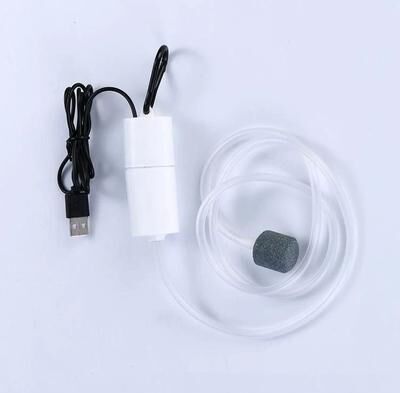 Uplifted Finds USB Aquarium Air Pump Mini Oxygenator Silent Aerator For Fish Tank white