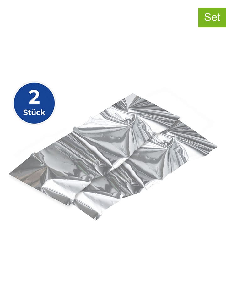 Wenko 2er-Set: Isolierschutz-Folien in Silber - (L)220 x (B)90 cm - onesize