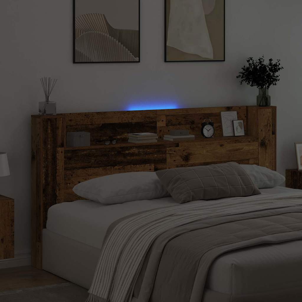 17 Stories Bookcase Headboard Old Wood King