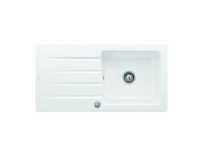 Evier céramique 1 bac ARCHITECTURA 100 x 51 cm blanc
