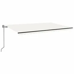 vidaXL Automatische Markise mit LED & Windsensor 500x300 Creme