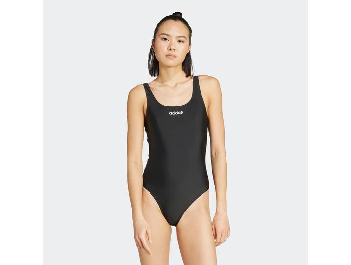 Badeanzug ADIDAS PERFORMANCE U-BACK , Damen, Gr. 32, N-Gr, schwarz-weiss (schwarz, weiß), Obermaterial: 78% Polyamid, 22% Elasthan, Badeanzüge Badeanzug, für Schwimmen, sportlicher Stil