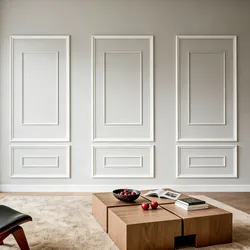 VEVOR Wandform-Set, 3er-Set, 45,97x78,99cm & 78,99x138,18cm Stuckleiste mit zweifach gerilltem, breitem & schmalem Profil, lackierbares Polystyrol, Zierleiste für Wohnzimmer & Schlafzimmer, Weiß