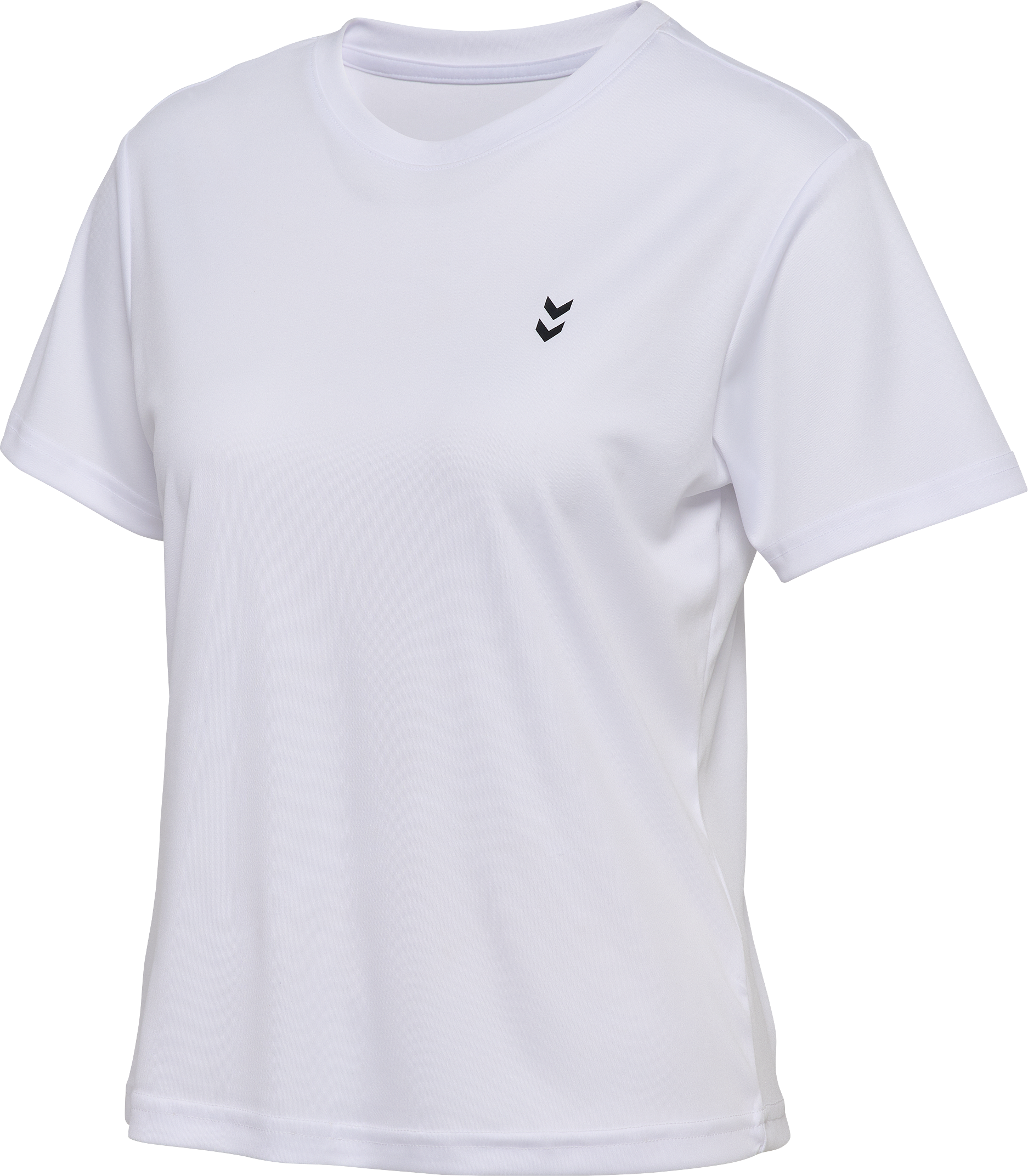 Trainingsshirt HUMMEL "HMLPULSE TRAINING W T-SHIRT S/S", Damen, Gr. L, weiss (weiß), Obermaterial: 100% Polyester, normal, Shirts Trainingsshirt, reguläre Passform, atmungsaktives Interlock-Material weiß L