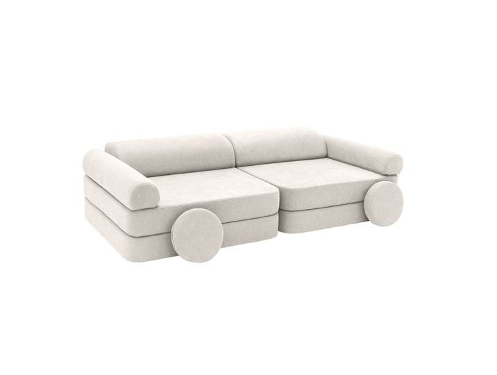 Canapé modulable enfant en mousse beige