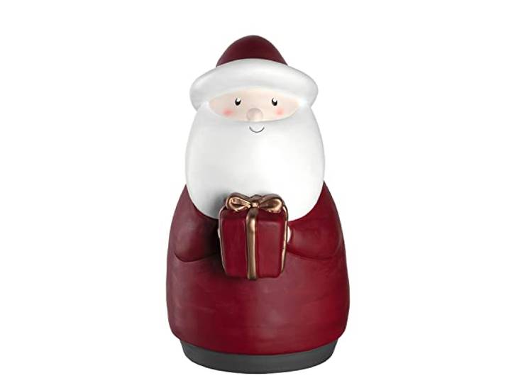 LEONARDO HOME Natale Weihnachtsmann 1 Stück, Weihnachts-Figur mit Geschenk Xmas, festliches Geschenk, Weihnachtsdekoration, rot gold weiß, 27 cm, 034861