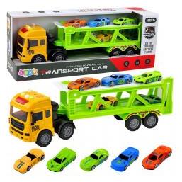 Lean Toys Lora Transport LKW mit Autos Lichter Geräusche Grün (66583585)