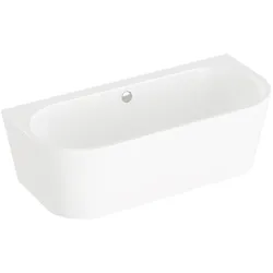 VitrA Geo Badewanne back to wall ovale Form 180 x 80 cm mit Überlauf Weiß Hochglanz,65421008000 65421008000