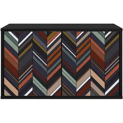 vidaXL, TV Möbel, Labeler (Geometrischer Druck) (33 x 69 x 40 cm)