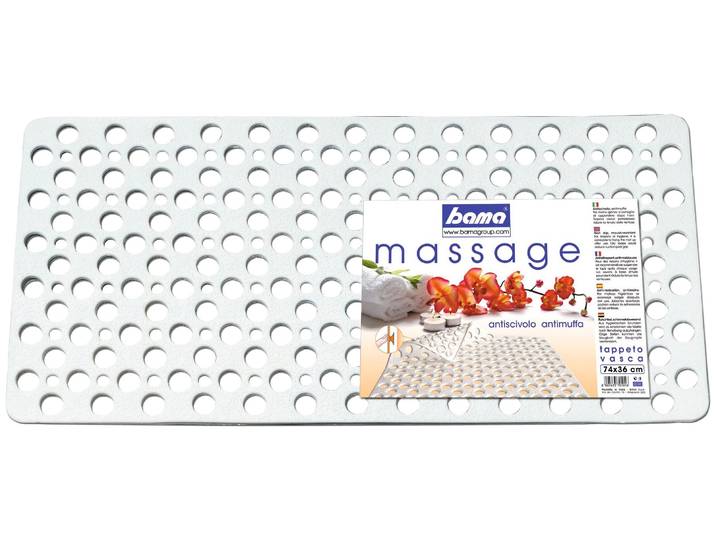 Wanneneinlage BISCHOF MASSAGE , weiß, B:36cm L:74cm, Kunststoff, Wanneneinlagen, Wanneneinlage
