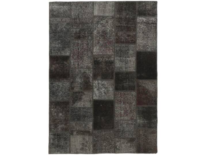Patchwork Teppich 142x201 Handgeknüpft Modern Orientteppich Perserteppich Wolle