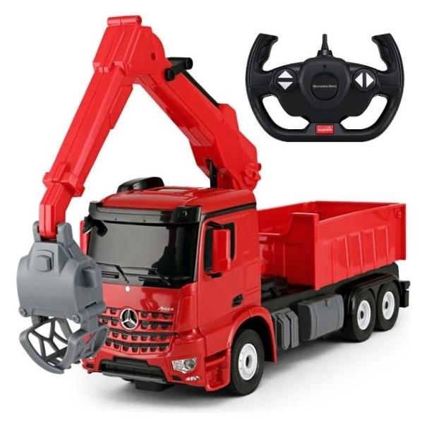 Rastar Mercedes-Benz Arocs Fjernstyret Lastbil med kran 2.4G, Gul (79000-YELLOW)