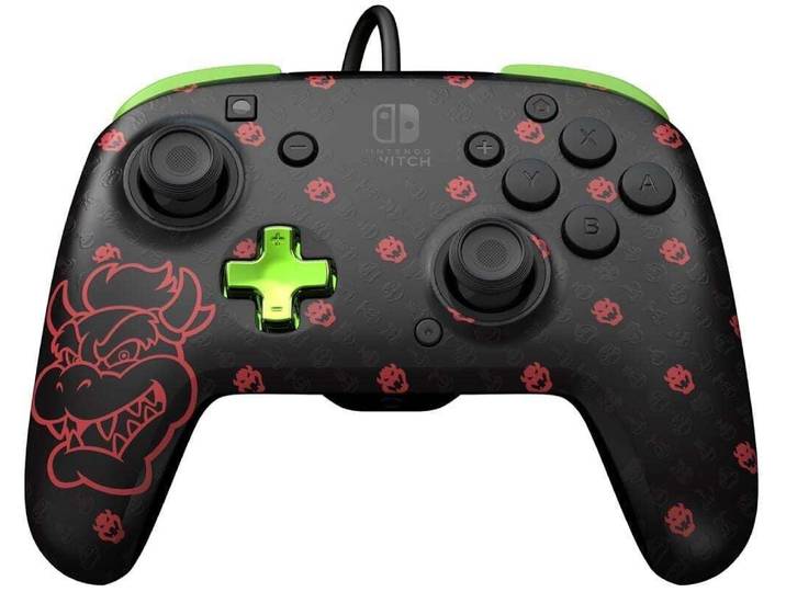 Manette Filaire Rematch Glow Bowser pour Nintendo Switch PDP