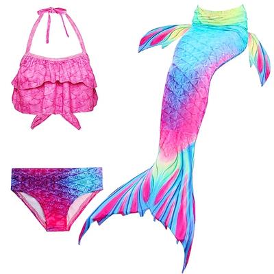 kinderkleidung Mädchen Badeanzug Bikini Leistung Strand Mehrfarbig Strand Design Halfter Badeanzüge 4-12 Jahre Sommer Mehrfarbig