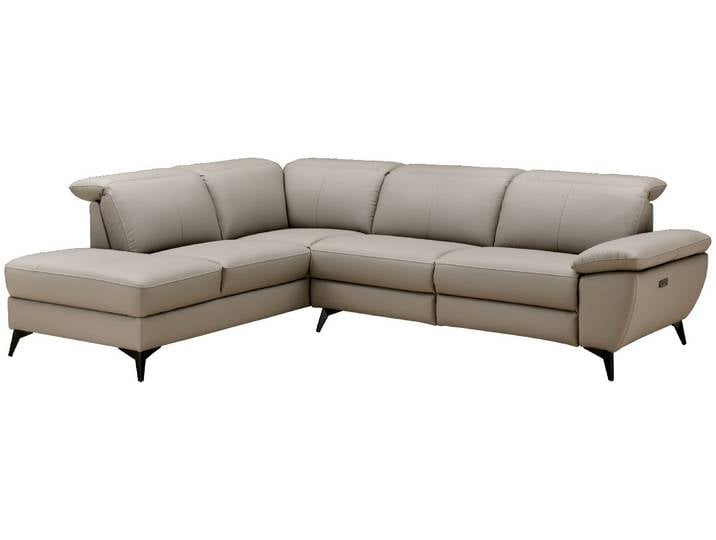XORA Ecksofa PARIS, taupe, Leder