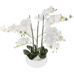 Atmosphera - Künstliche Orchidee Ø45x61,5cm mit weißem Keramiktopf