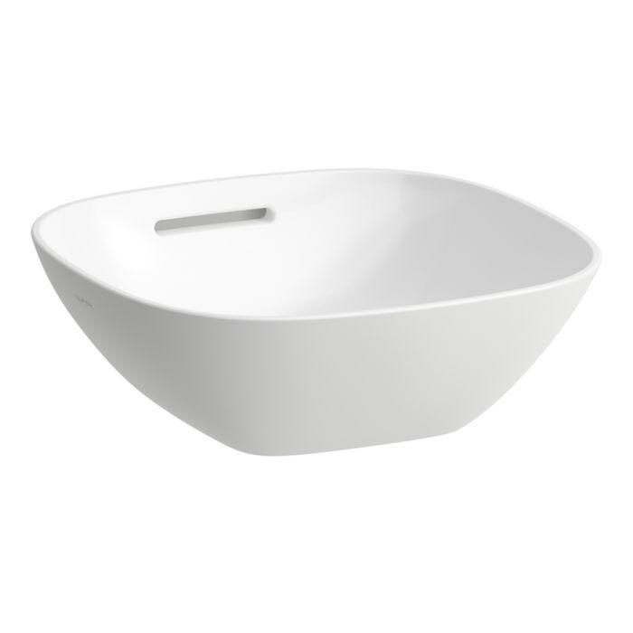 LAUFEN INO Waschtisch Schale 8123000001091, 35x35cm, ohne Hahnloch, mit Überl., Saphirkeramik