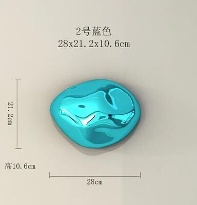 Inspire Select Modern Abstract Stone Wall Hanging Creative Home Decor Pendant Ornament blue 2