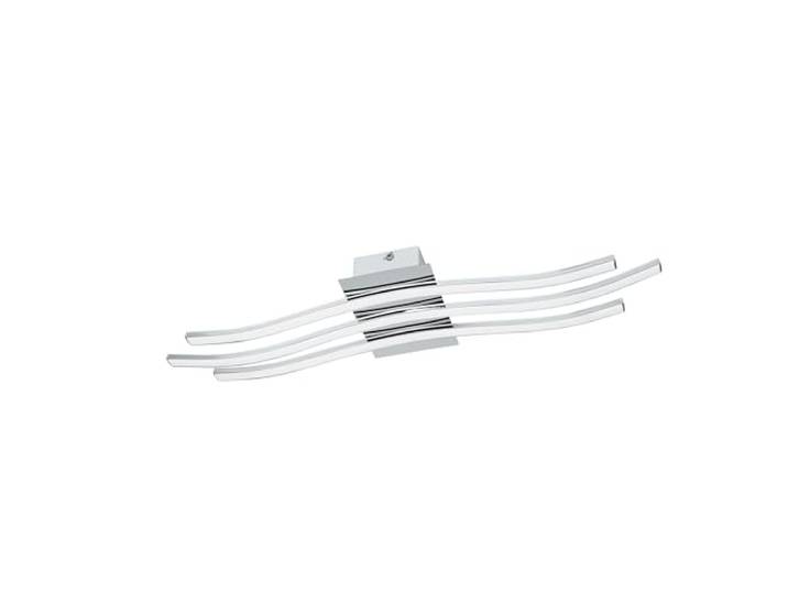 EGLO Luminaire plafonnier Roncade à 3 panneaux LED\, lustre en aluminium et acier\, lampe de salon chromé