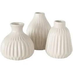 Boltze Vase Esko 3er-Set, Creme