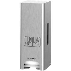 CWS Toilettenpapierspender 706700 ObjectLine System, aus Edelstahl, für 2 Kleinrollen, silber