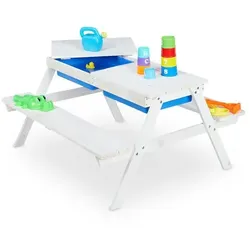 relaxdays Picknickbank »weiß« weiß