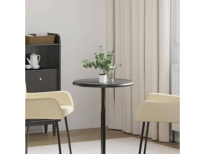 PTUGUOF Marmor Tischplatte Schwarz Ø50x2,5 cm Robust, feucht abwischbar, für Esszimmer, Küche, Garten, natürliche Farbabweichungen möglich
