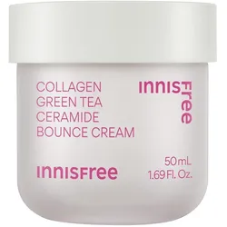 Innisfree, Gesichtscreme, Collagen Green Tea Ceramide Bounce Cream 50ml (50 ml, Tagescreme)