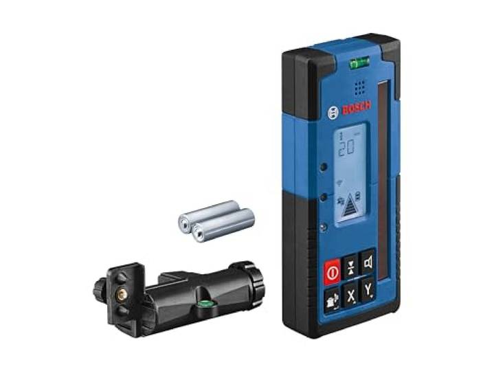 Bosch Professional Cellule de réception laser LR 60 (support RB 60\, 2 piles AA\, portée : jusqu’à 300 m (rayon)\, idéale pour le laser rotatif GRL 600 CHV)