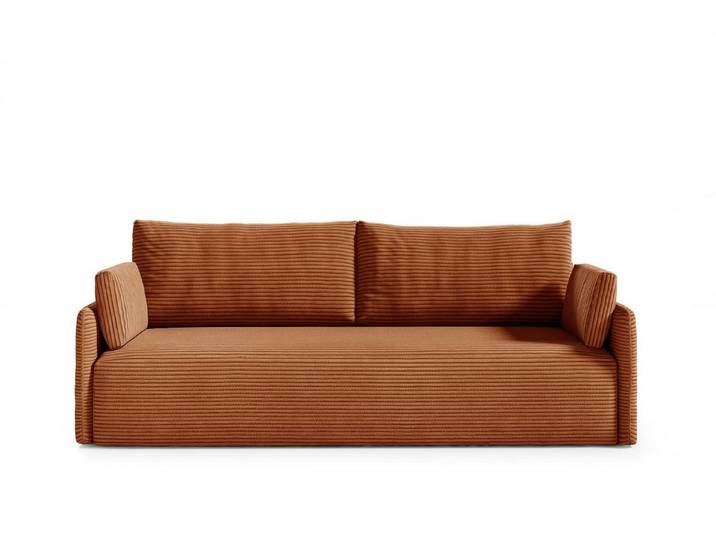 moebelfaktor Schlafsofa Mino 3-Sitzer POSO Cord Stoff, mit Ausklappfunktion