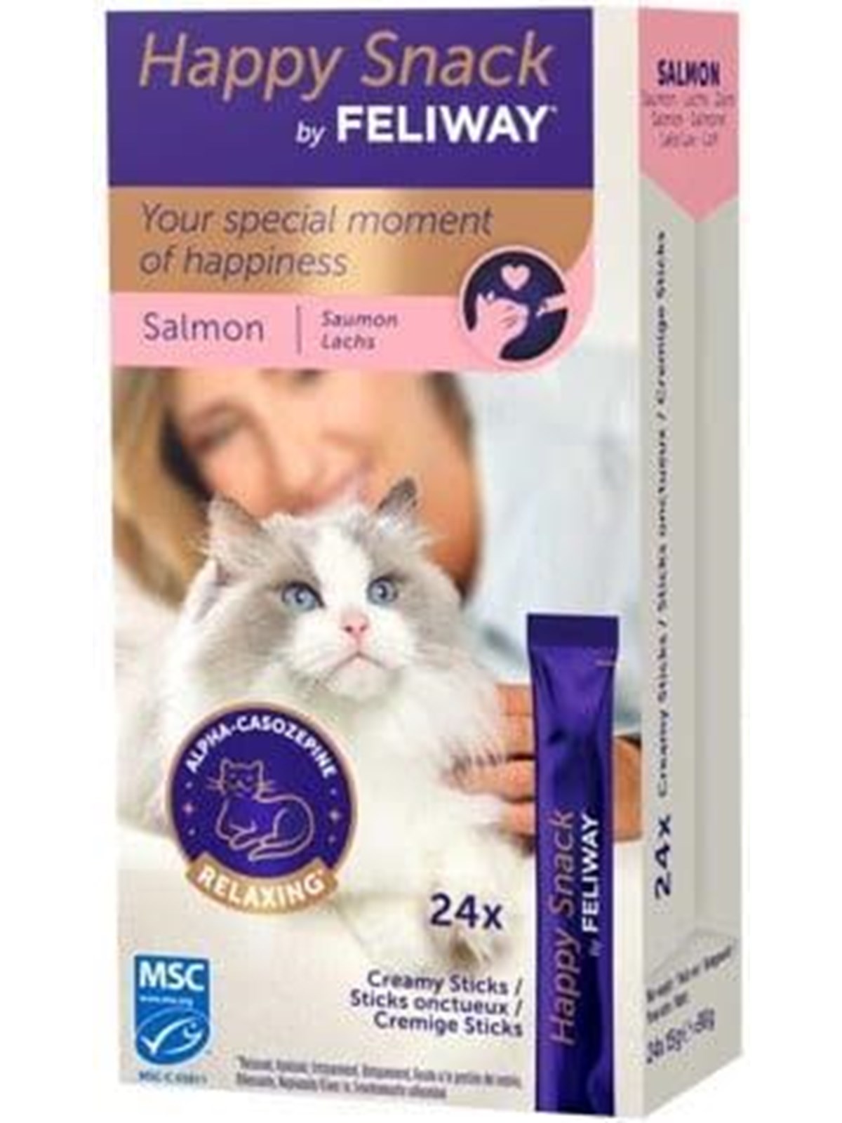 Feliway Happy Snack Display, Lachs, 1 Schachtel à 24 St