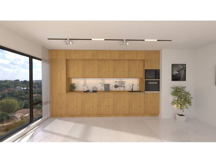 ROYAL24_MARKT Küchenzeile Nexa KÜ-LN-005 – 420 cm – Designküche mit maximalem Stauraum, (Komplett Set), Feinste Qualität - Modern - Zeitlos